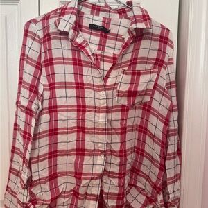 Max Jeans Red and White Plaid Shirt